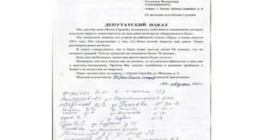 Как написать обращение депутату по конкретной прияине
