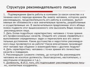 Образцы рекомендательных писем для студентов