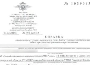 Справка о несудимости 2019 скачать