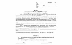 Образец жалобы на постановление трудинспекции об административном правонарушении