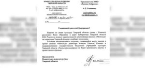 Как написать письмо губернатору тверской области руденя образец