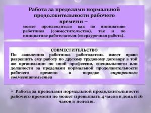 Время отдыха в течении рабочего дня для совместителя