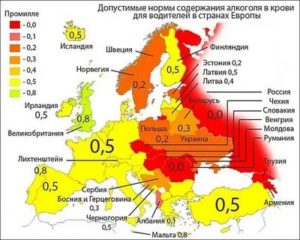 Норма алкоголя в крови водителя италия
